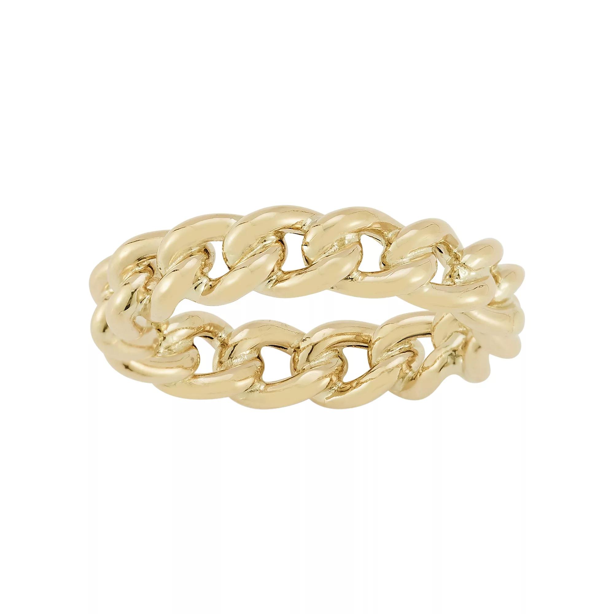 LUMINOR GOLD 14k Gold Curb Ring, Women's, Size: 7 Product Image