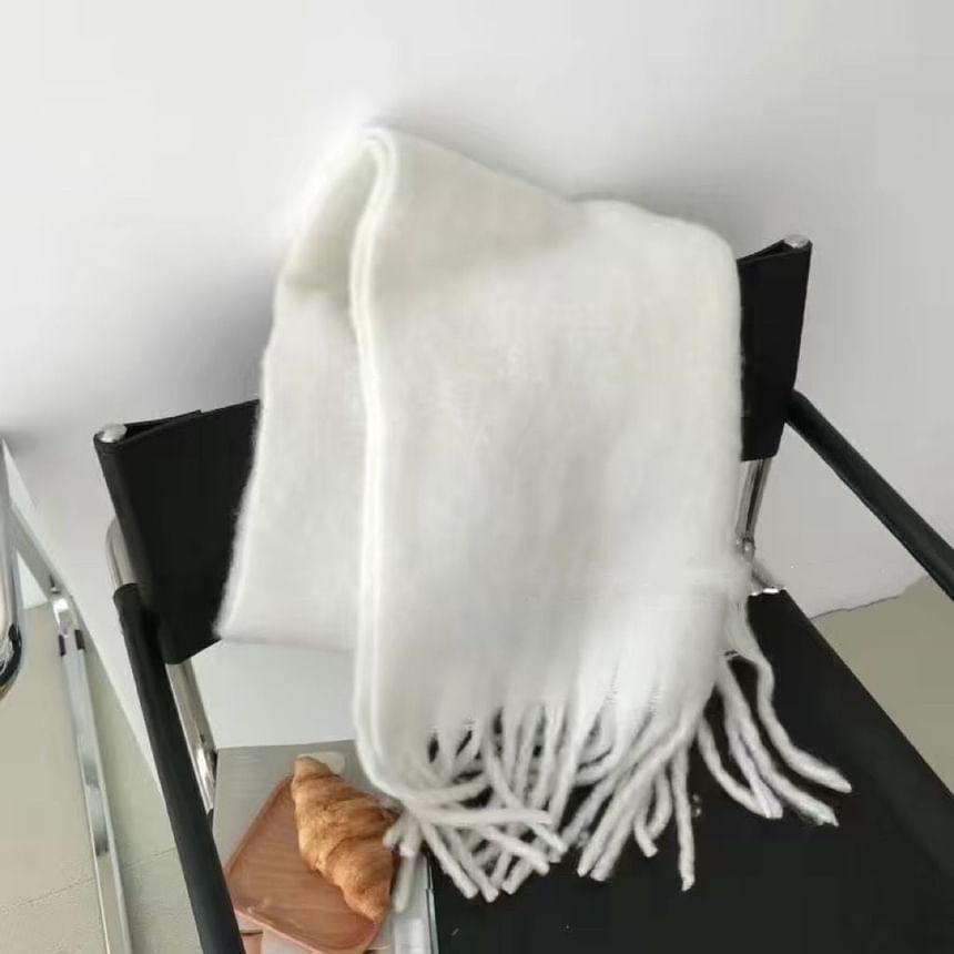 Fringed Plain Scarf Product Image