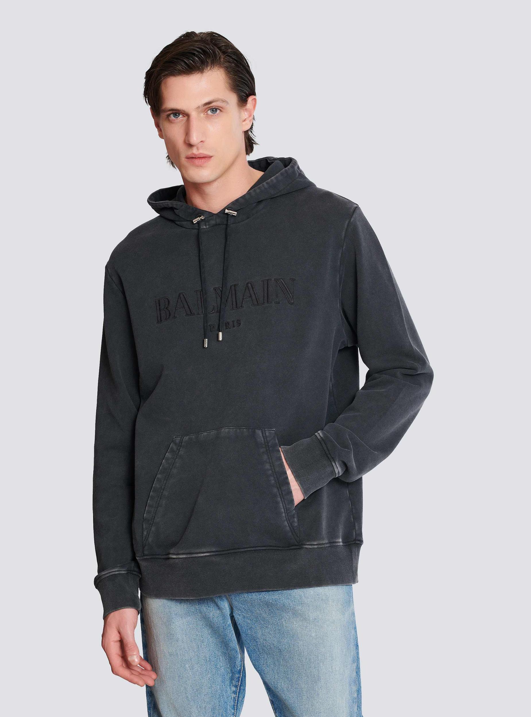 Vintage Balmain embroidered hoodie Product Image