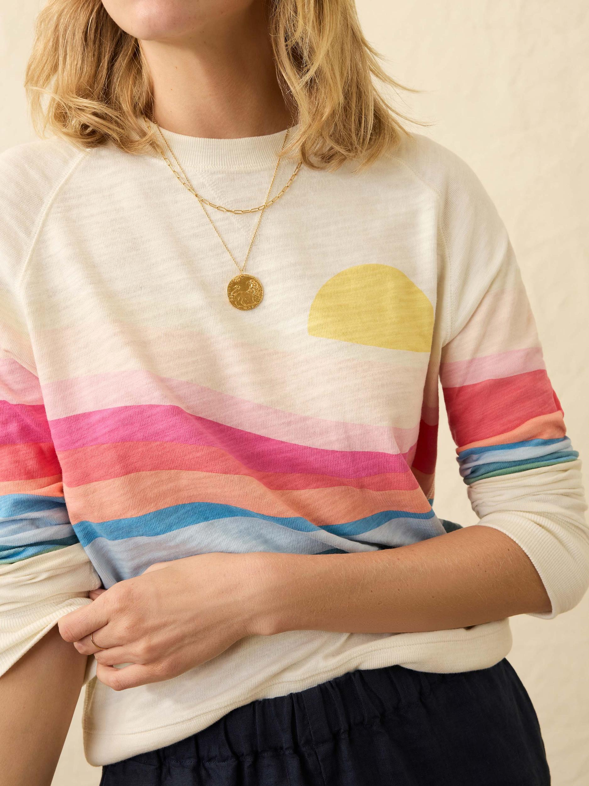 Sunwashed Slub Crewneck - Sun Spritz Soleil Female Product Image