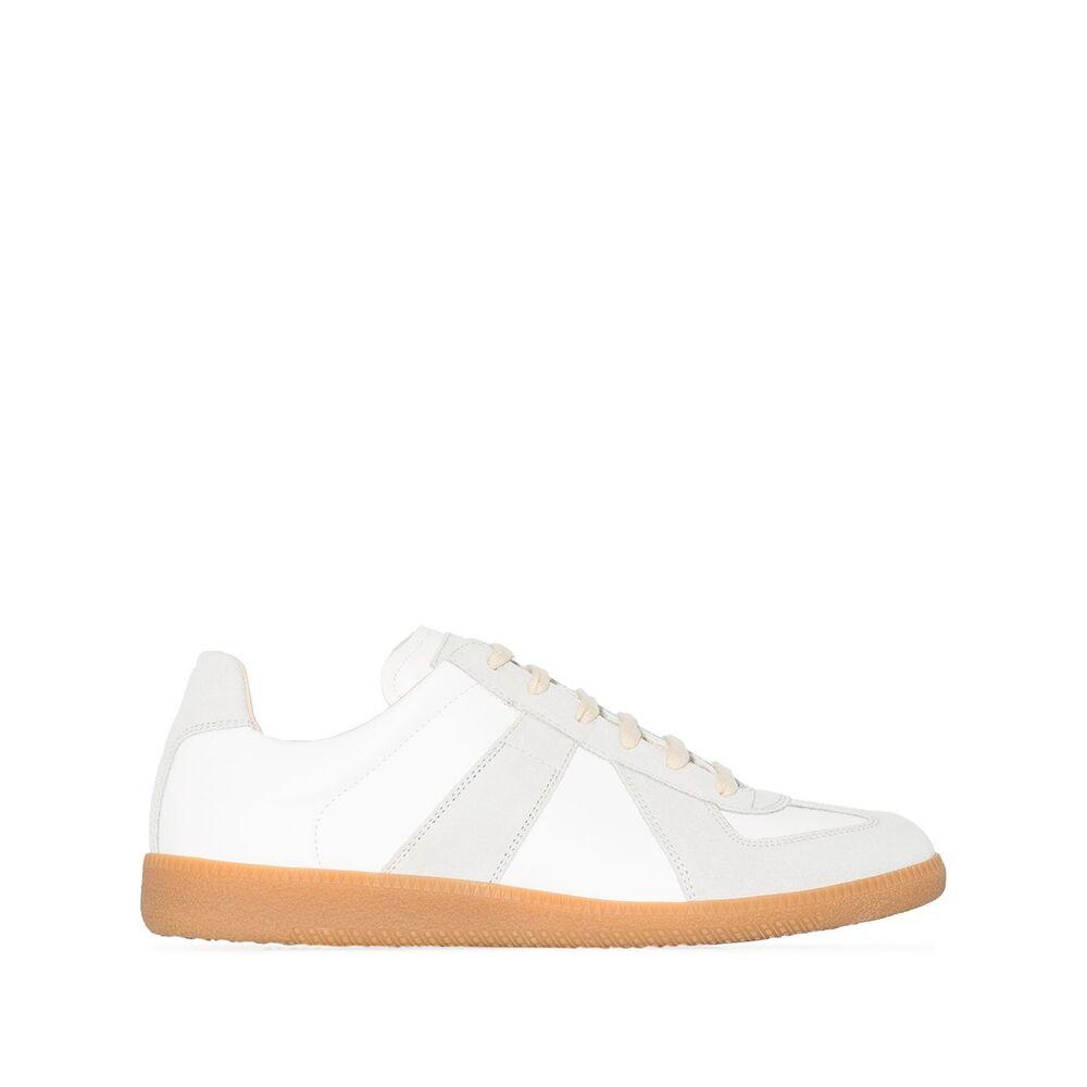 MAISON MARGIELA Replica Leather And Suede Sneakers In White Product Image