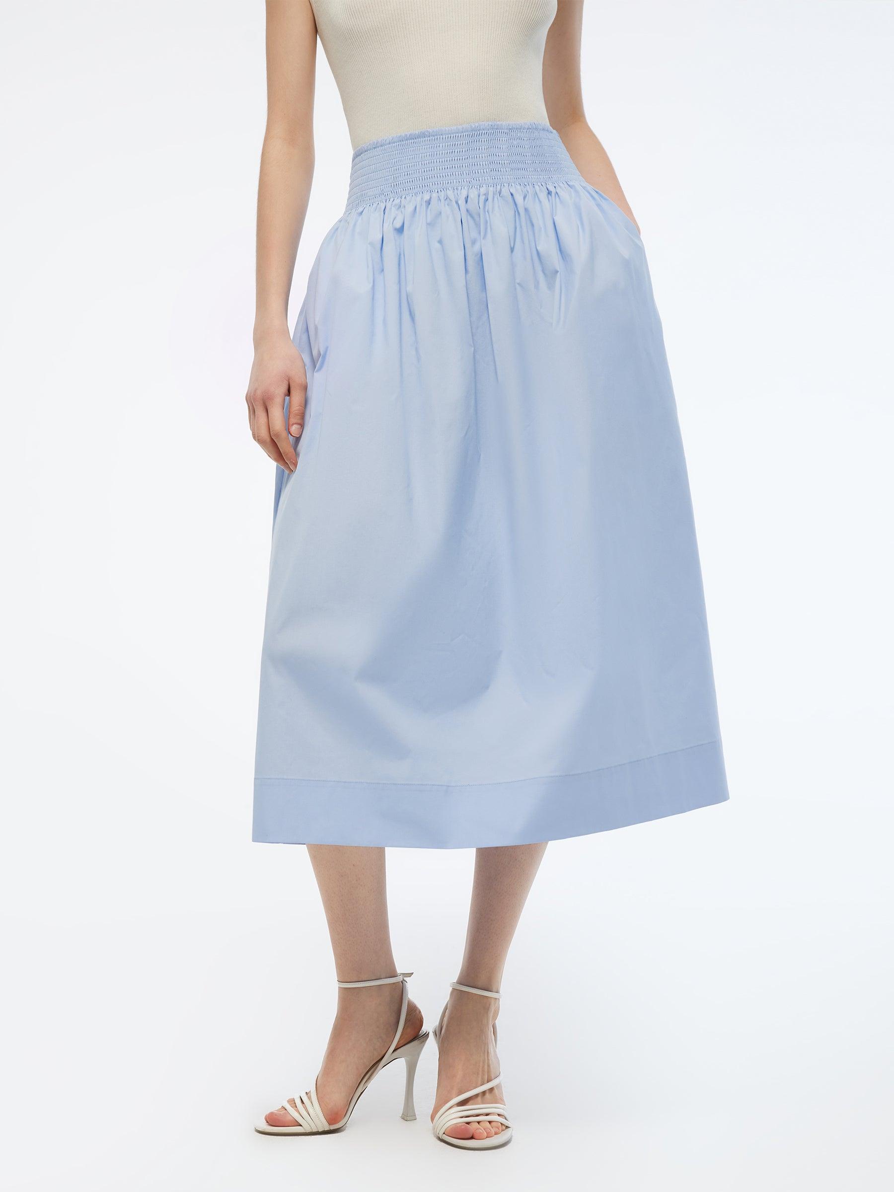 A-Line Smocked Waist Women Skirt Product Image