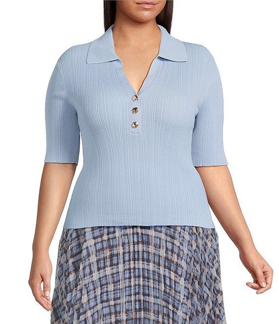 Lucy Paris Plus Size Callan Short Sleeve Sweater Product Image