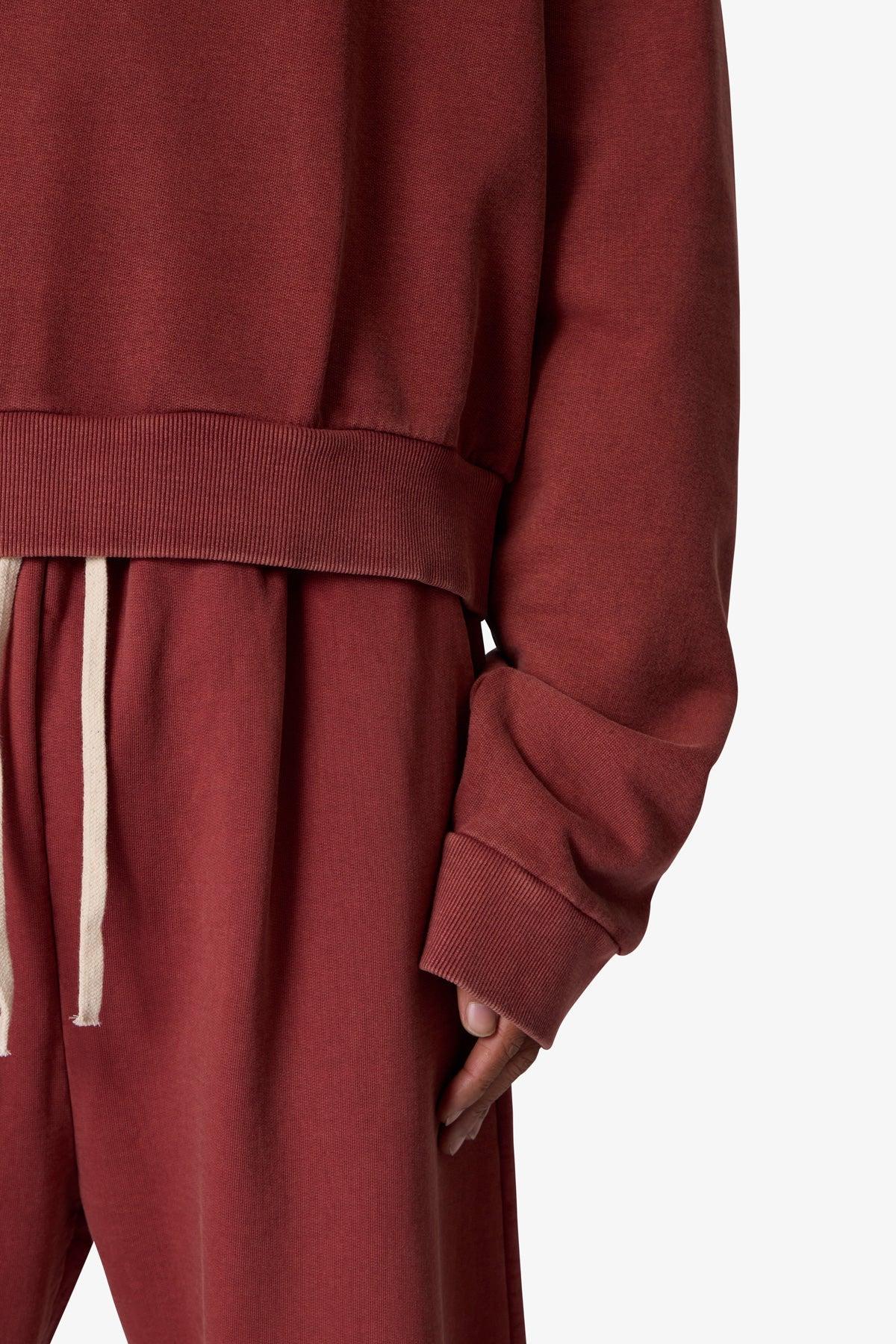 Cropped Crewneck - Rust Product Image