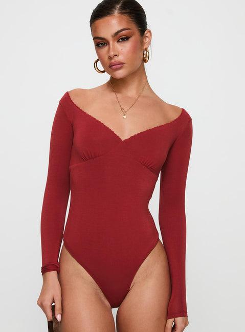 Loveydove Bodysuit Burgundy Product Image