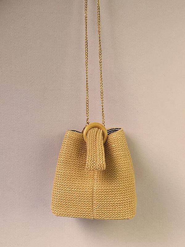 Casual Simple Weave Handbag Product Image