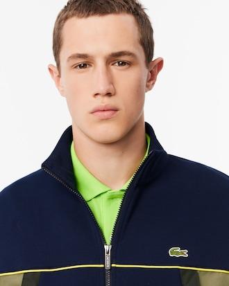 Men's Loose Fit Zip-Up Piqué Sweatshirt Product Image