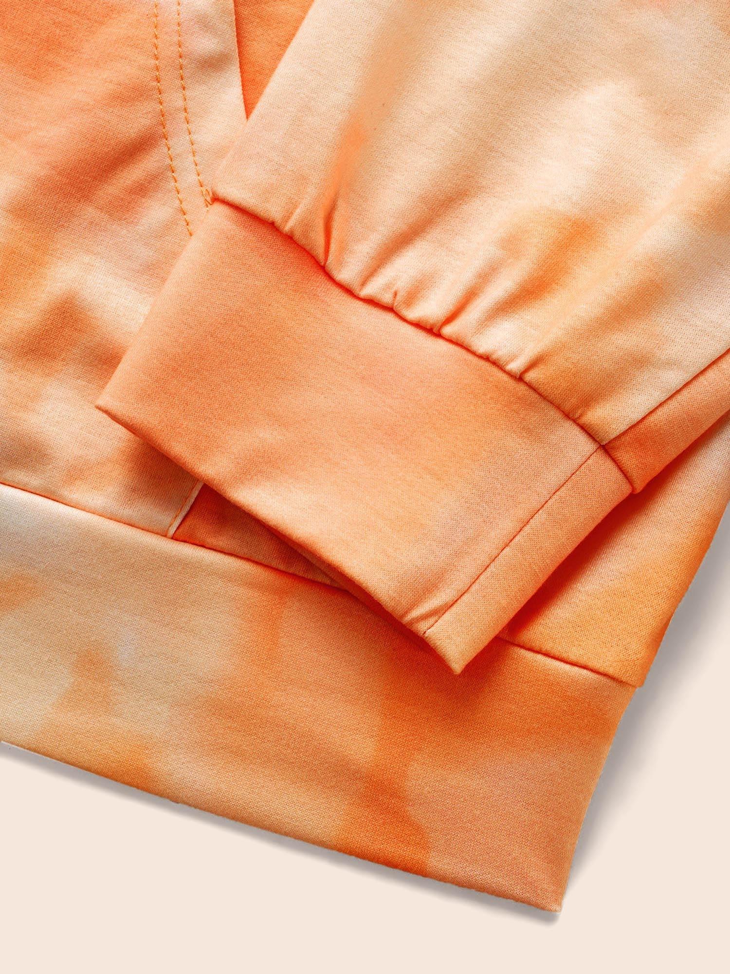 Tie Dye Hooded Kangaroo Pocket Sweatshirt Female Product Image