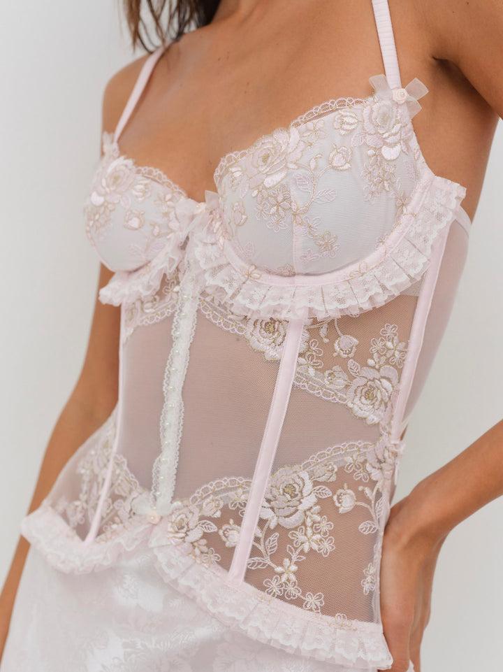 Maribel Maxi Slip Dress — Pink Product Image