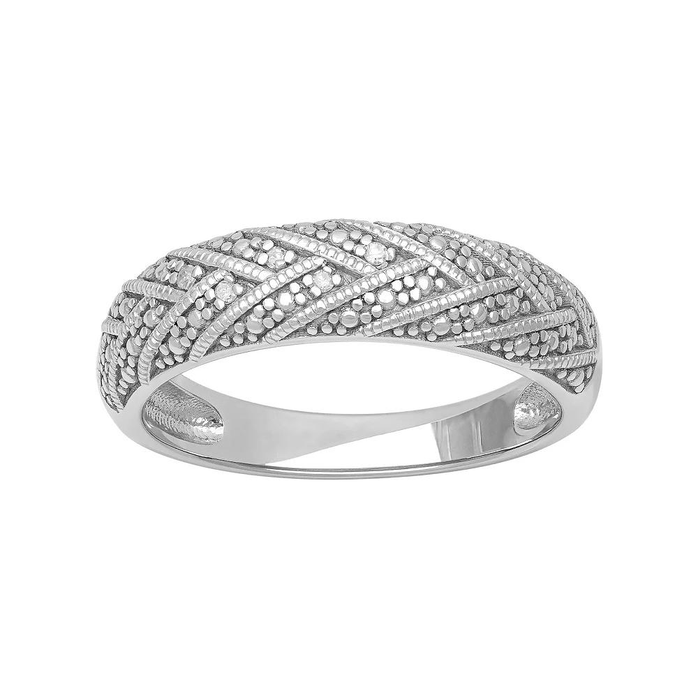 Love Always Sterling Silver Diamond Accent Band, Women's, Size: 8 Product Image