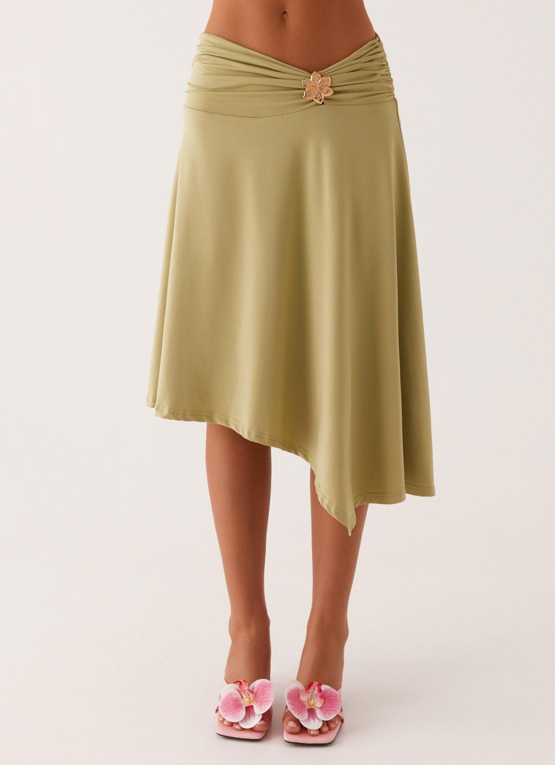 Dolly Midi Skirt - Green Product Image