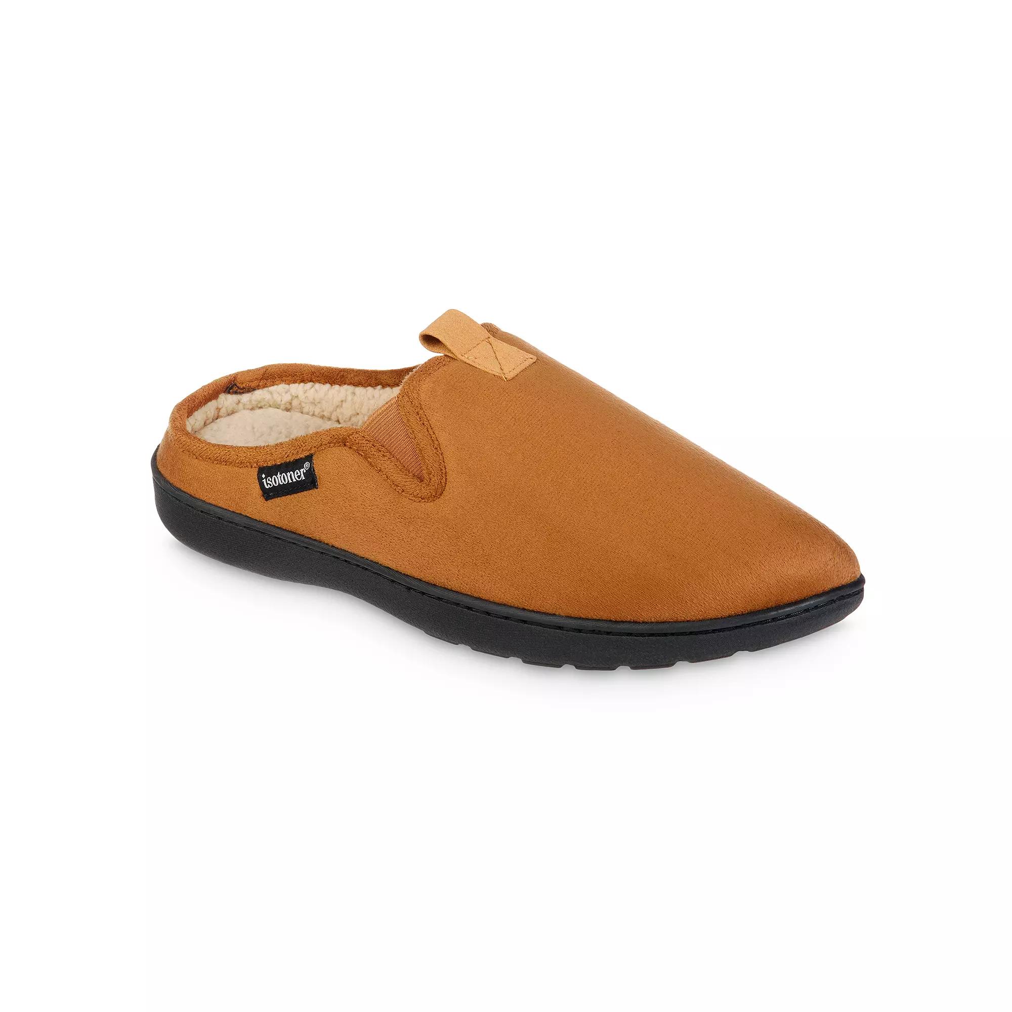 Isotoner Men's Recycled Vincent Hoodback Slippers - Navy Blue M Product Image