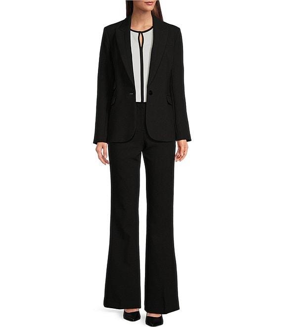 KARL LAGERFELD PARIS Single Button Notch Lapel Long Sleeve Blazer Product Image