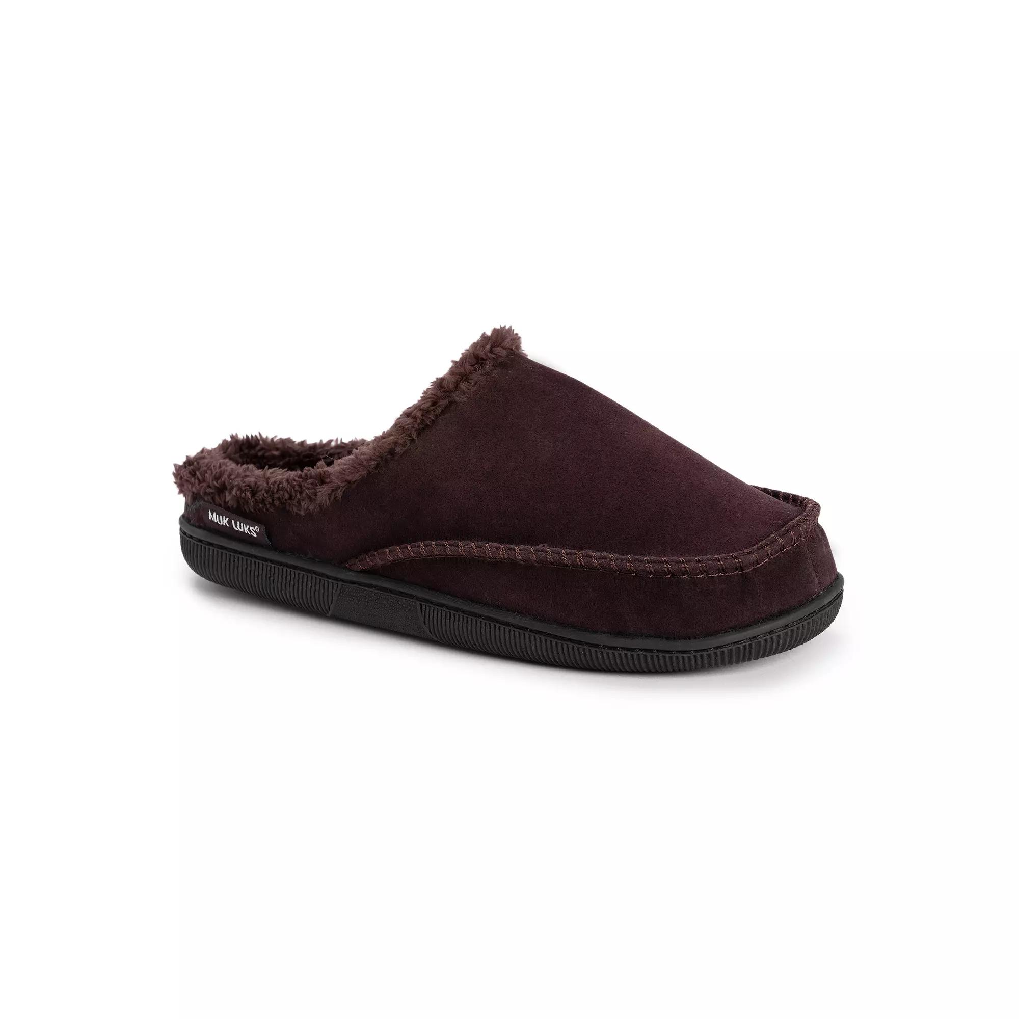 MUK LUKS Matt Printed Berber Men's Suede Clogs,  Product Image