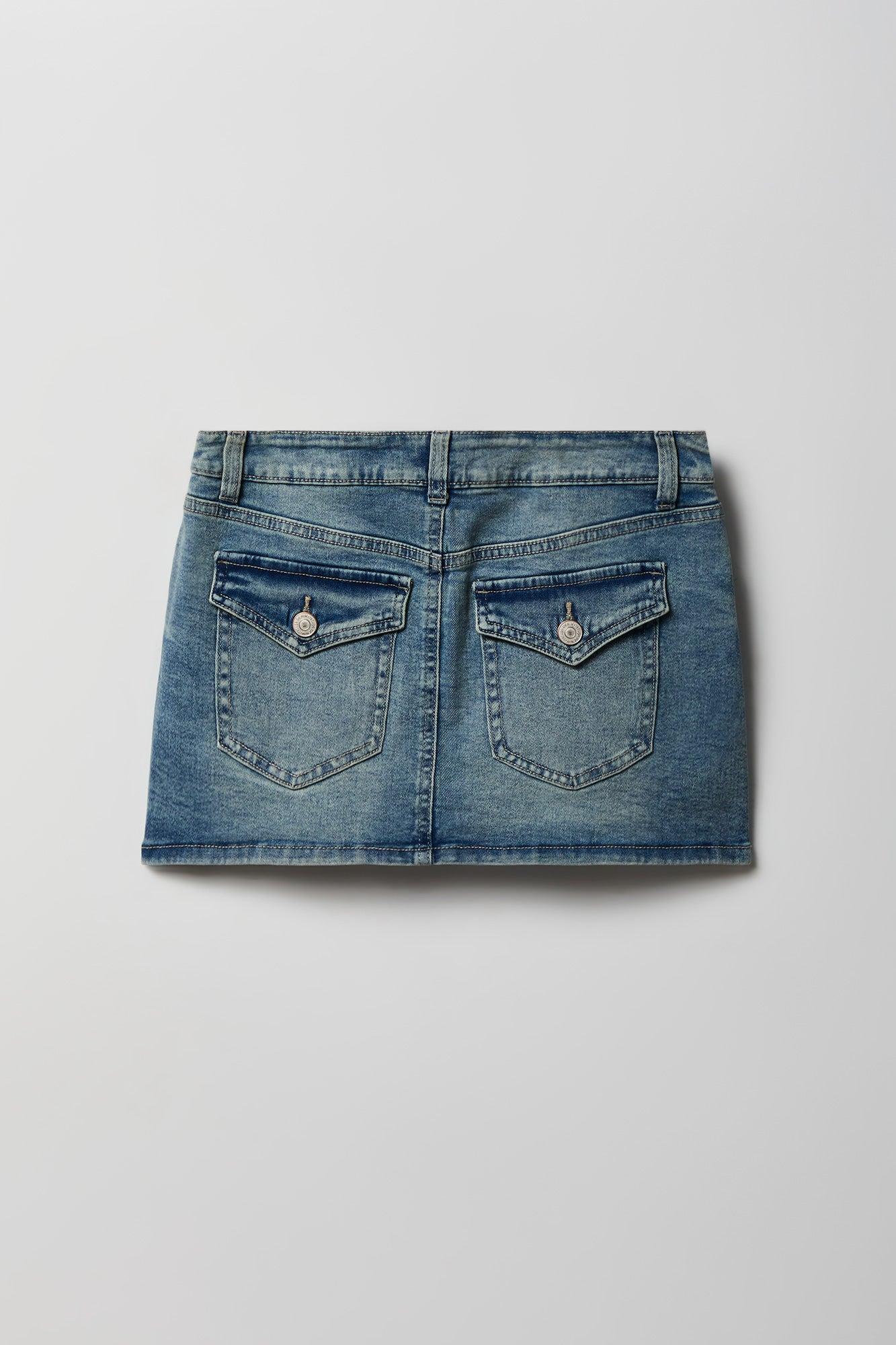 Denim Micro Mini Skirt Female Product Image