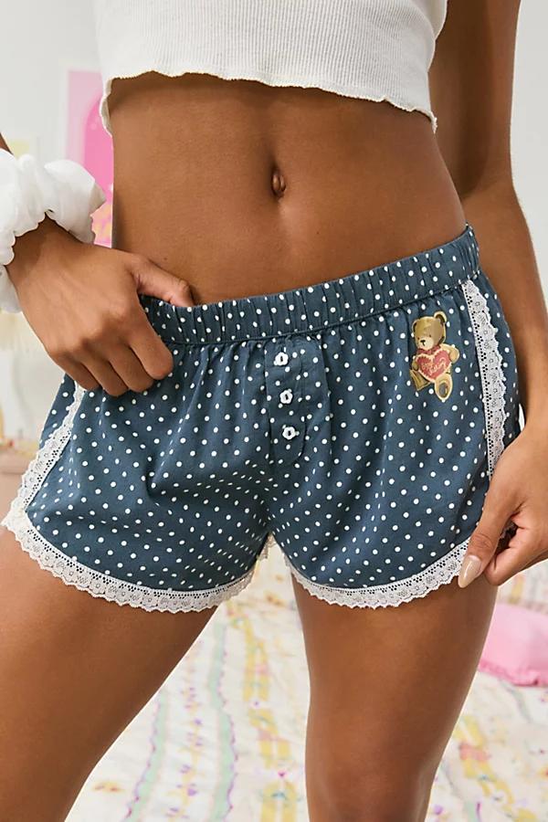 Out From Under Pillow Talk Lace Trim Boxer Shortie Womens at Urban Outfitters Product Image