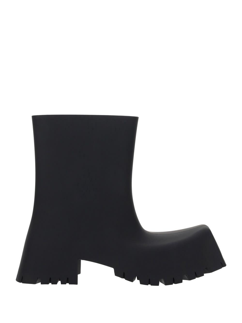BALENCIAGA Trooper Rubber Ankle Boots In Black Product Image
