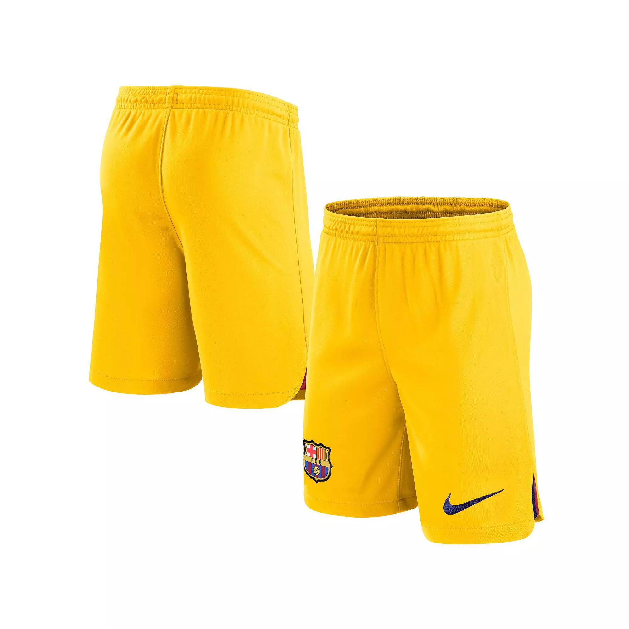 Men's Nike Yellow Barcelona Stadium Fourth Performance Replica Shorts,  Product Image