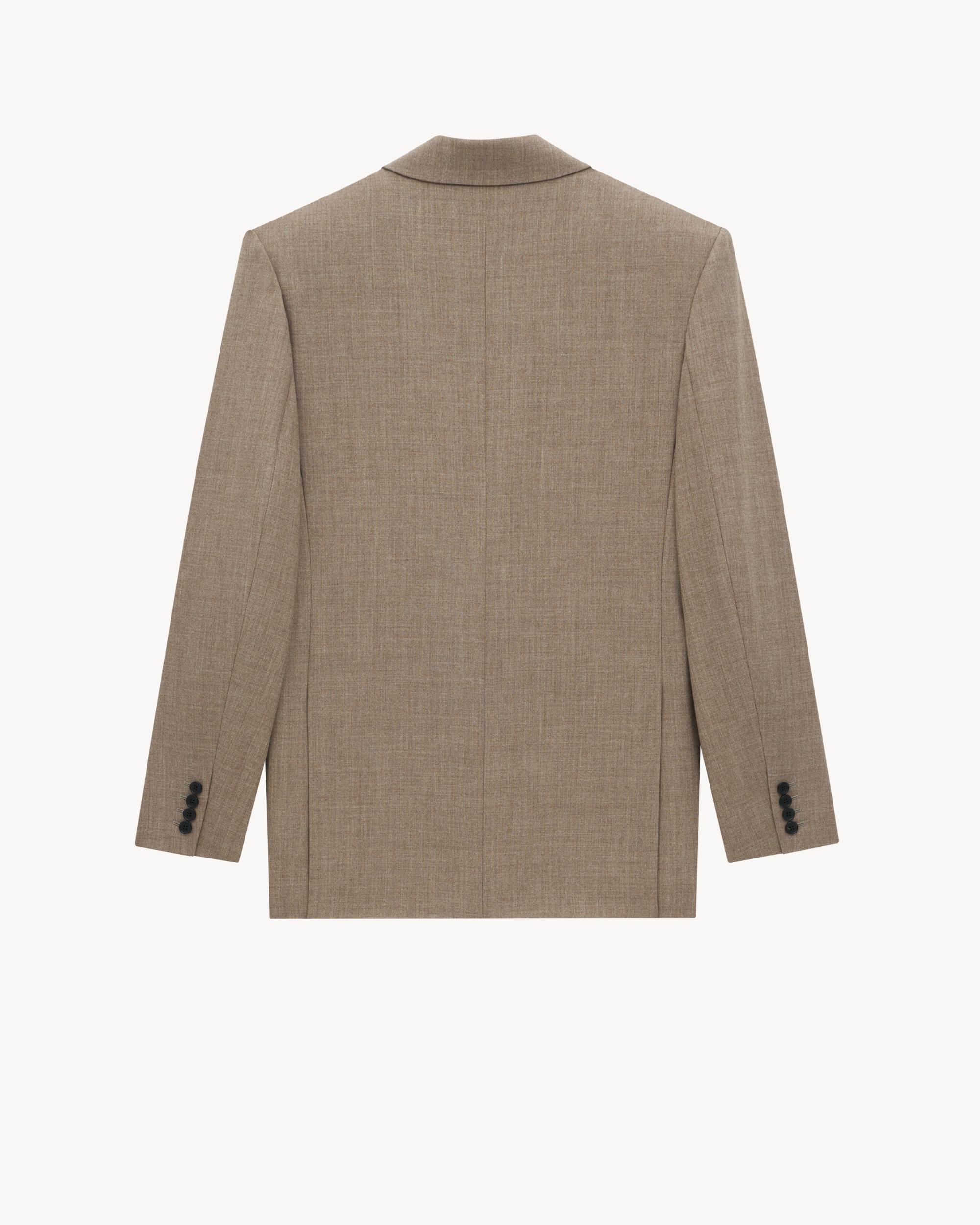 jacket in wool canvas Product Image