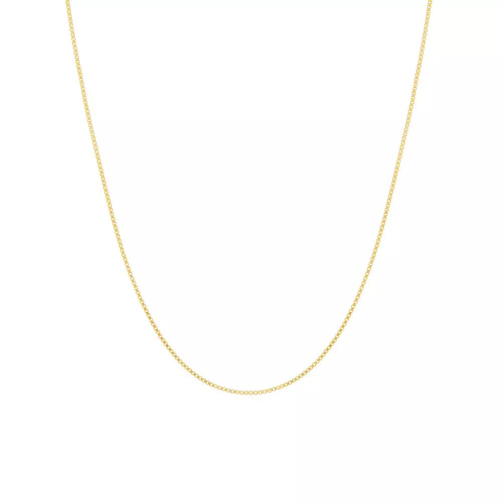 PRIMROSE 24k Gold Plated Box Chain Necklace, Women's, Size: 18", Yellow Gold Tone Product Image