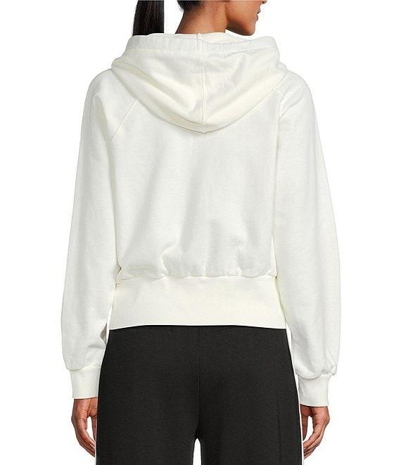 City Blues Knit French Terry Long Sleeve Cropped Hooded Sweatshirt Product Image