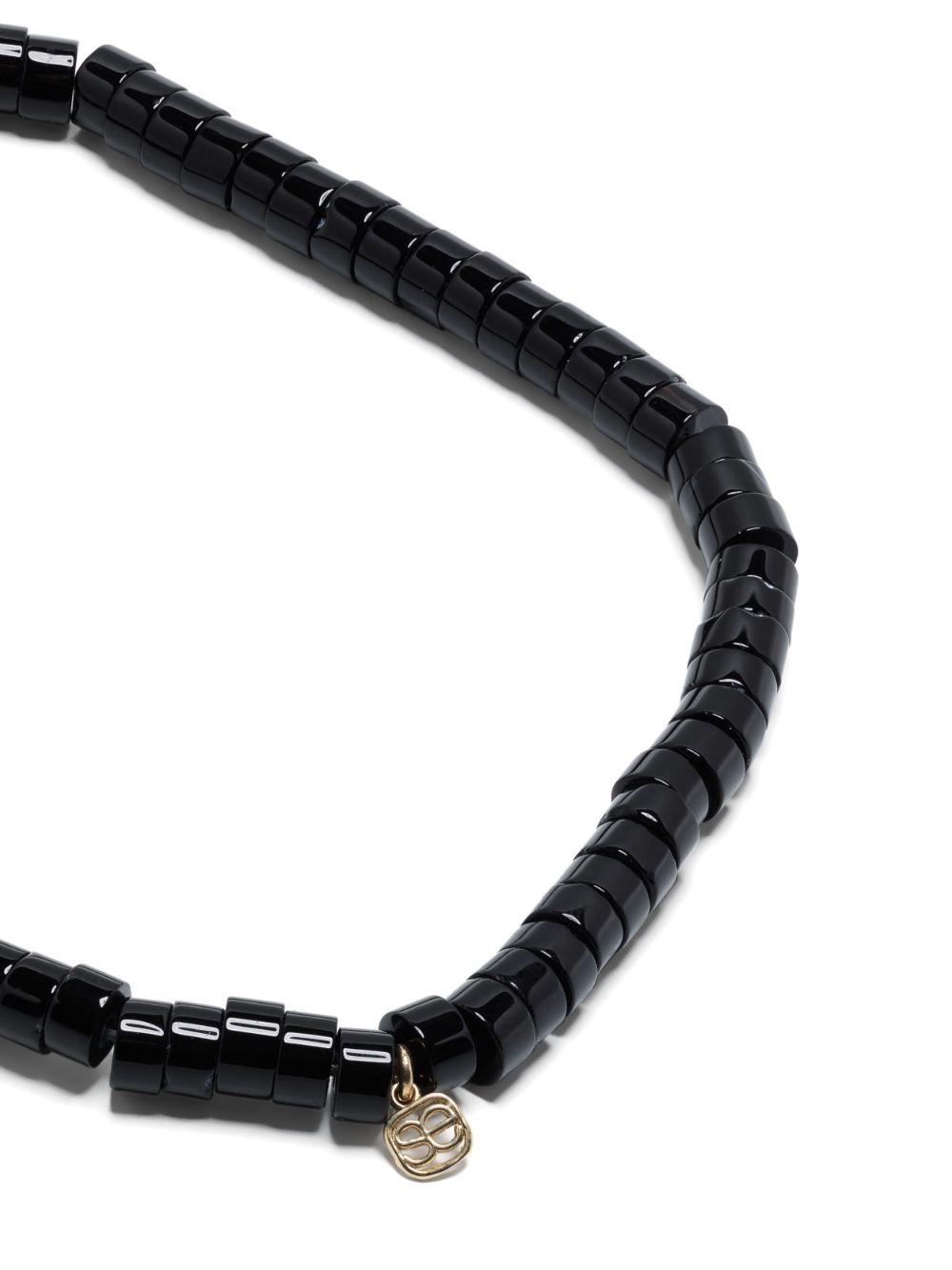 14kt yellow gold diamond charm beaded bracelet Product Image