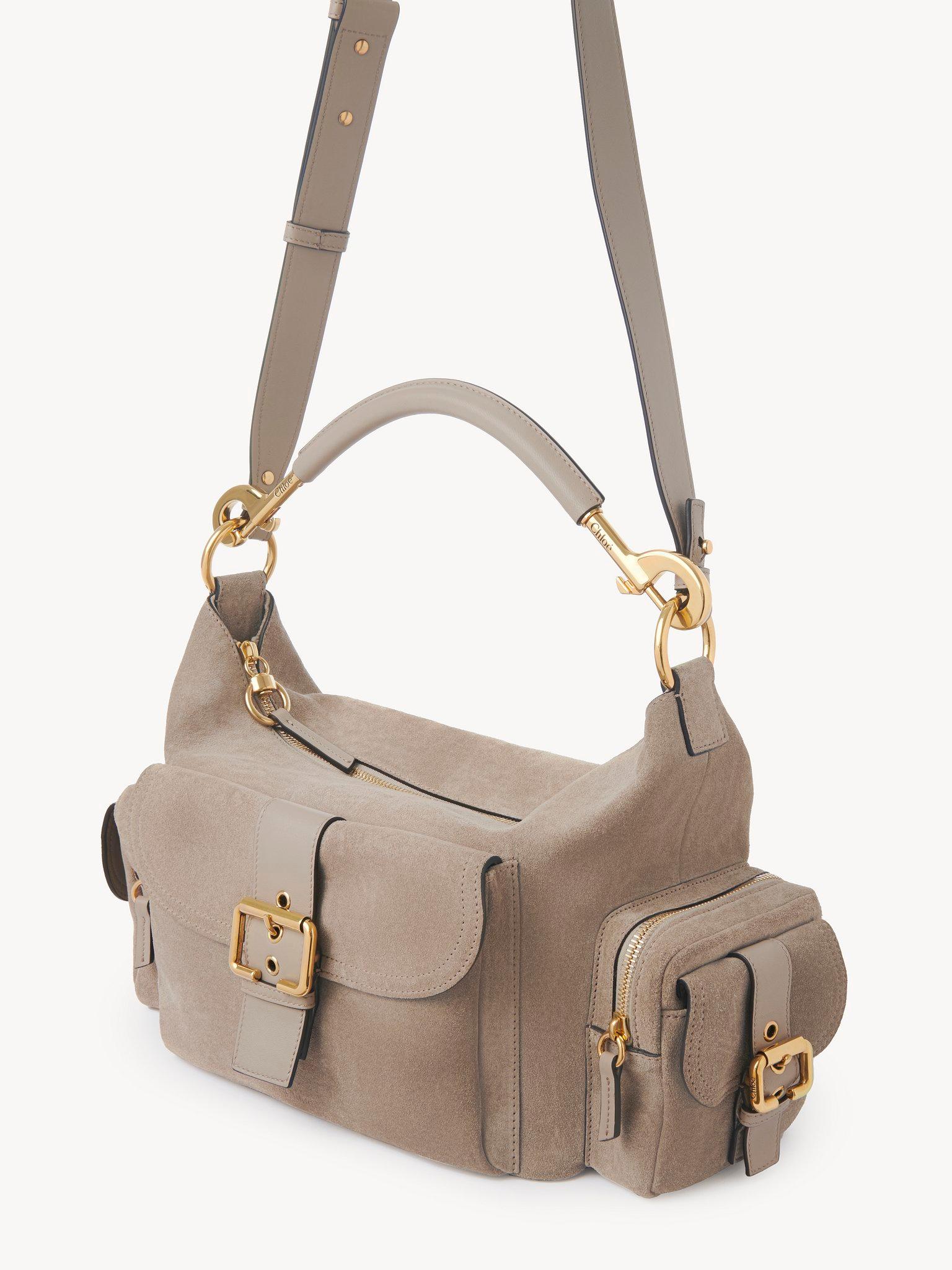 Camera bag in suede leather Product Image
