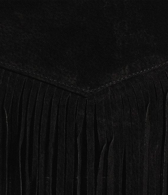 Scully Western Tiered Suede Fringe Mini Skirt Product Image