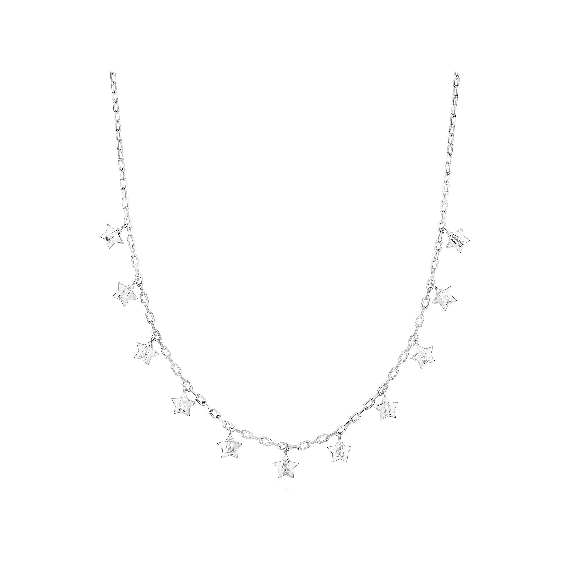 Sunkissed Sterling Cubic Zirconia Star Charm Necklace, Women's, Size: 18", Gold Tone Product Image