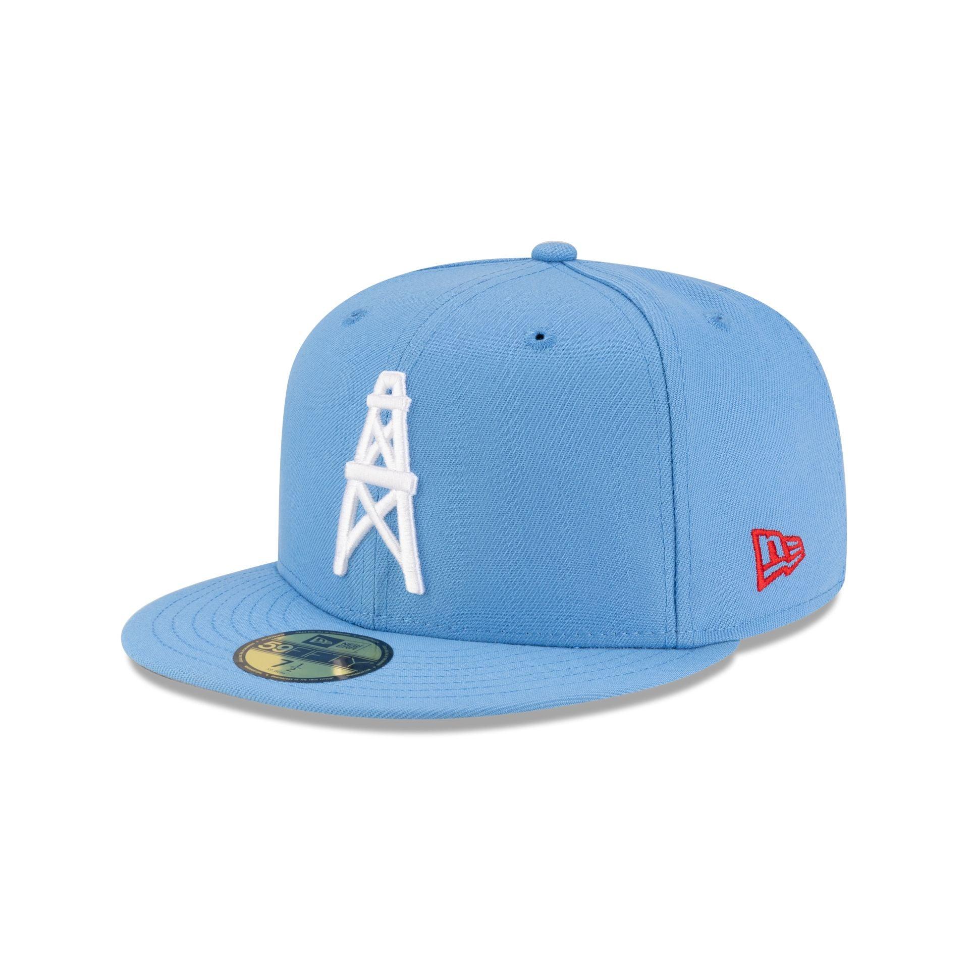 Oilers Basic Sky Blue 59FIFTY Fitted Hat Male Product Image