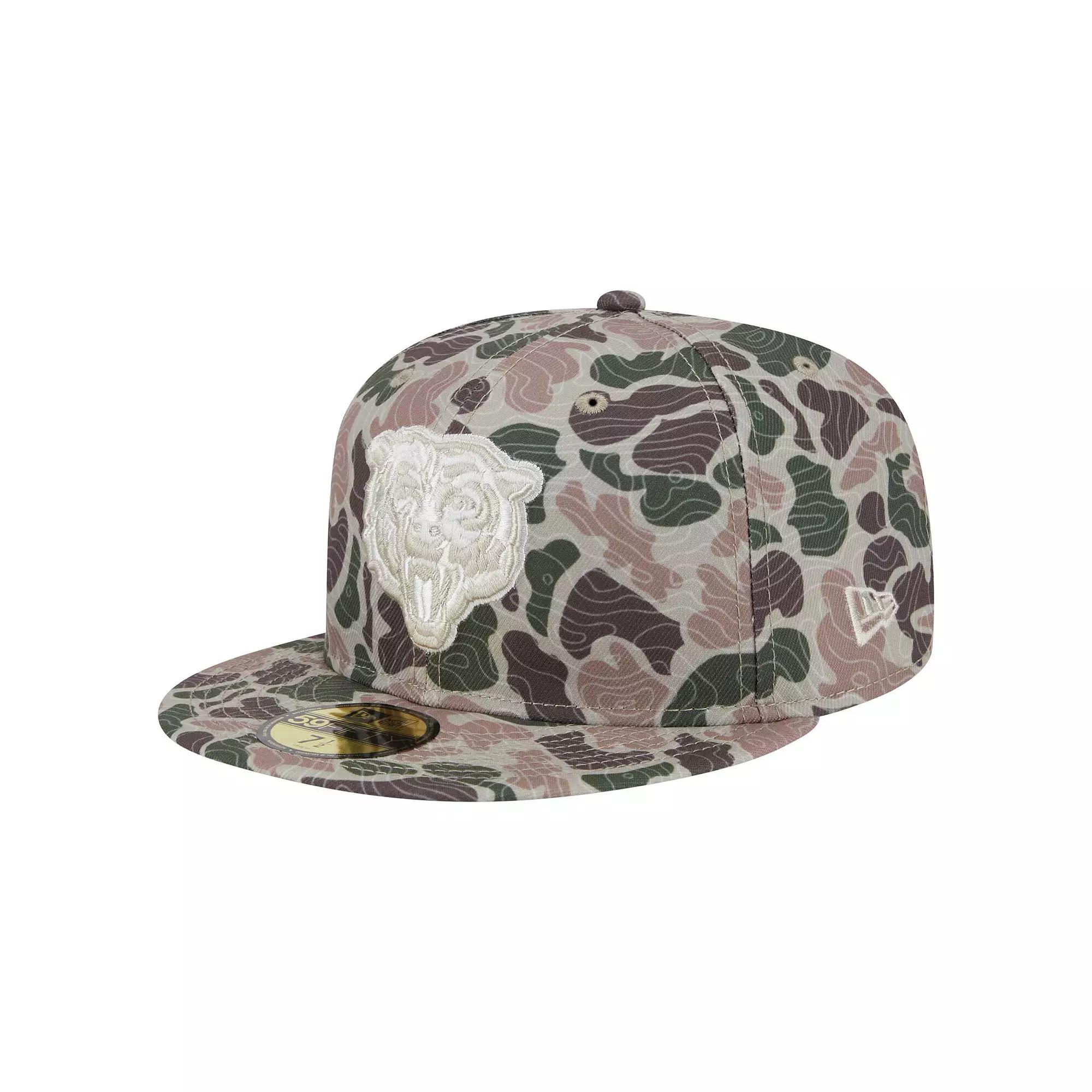 Men's New Era  Chicago Bears Geo Camo 59FIFTY Fitted Hat, Size: 7 1/4, Green Product Image