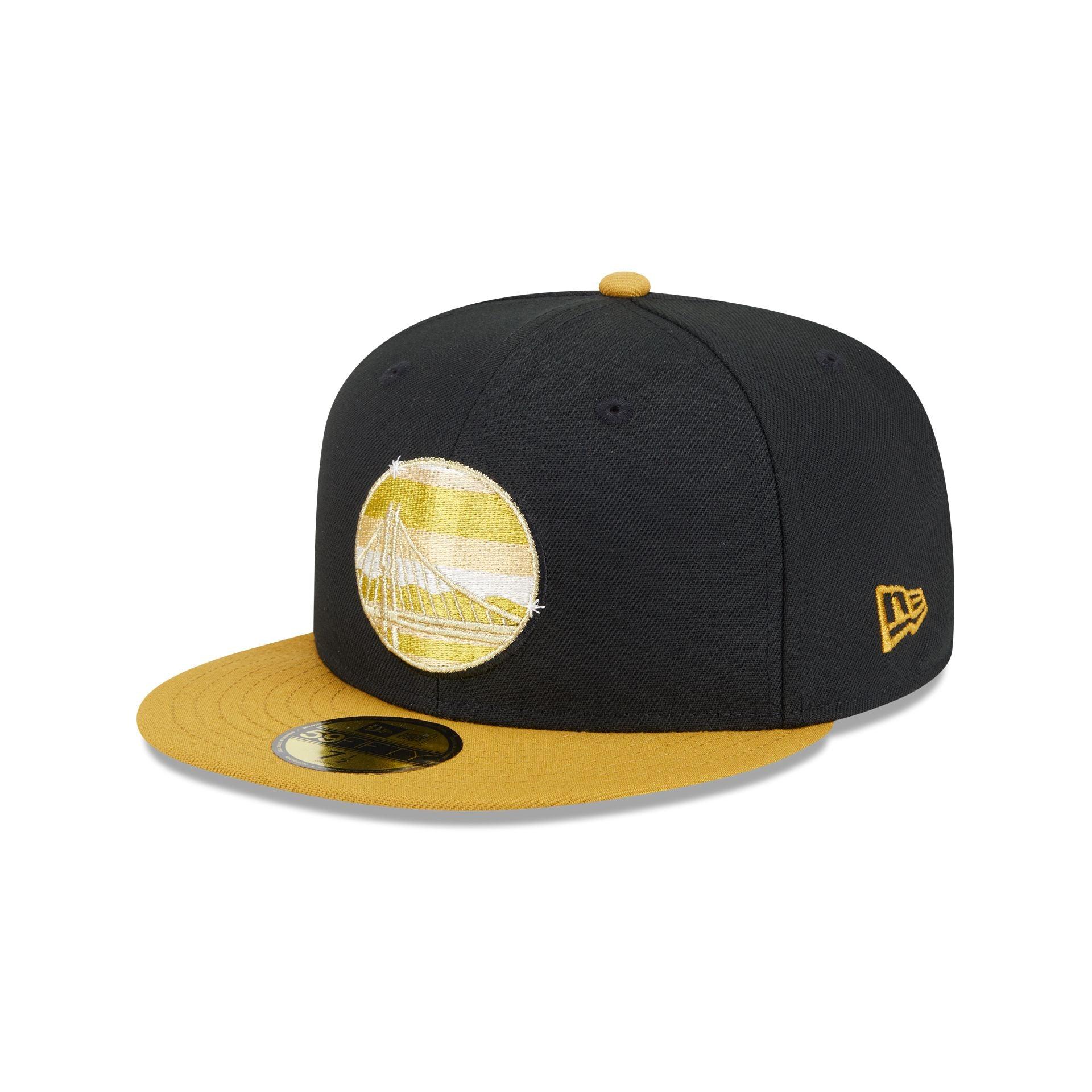 Golden State Warriors Metallic Gold Logo 59FIFTY Fitted Hat Male Product Image