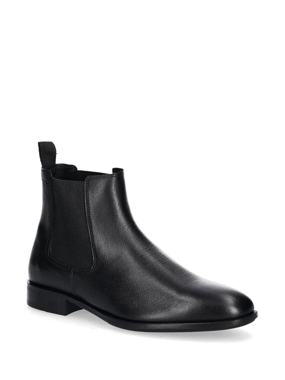 HUGO BOSS Tayil Mens Leather Chelsea Boots In Black Product Image