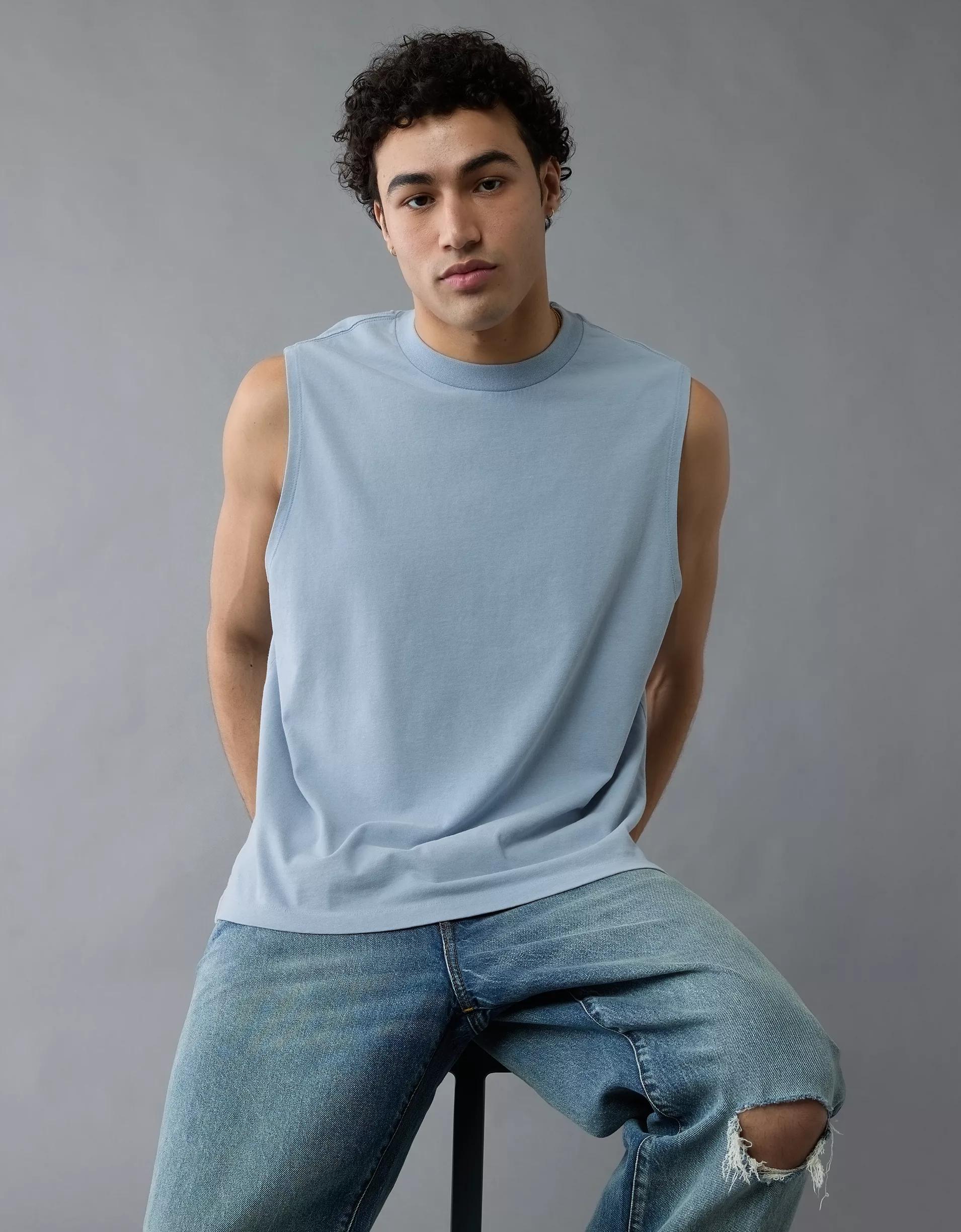 AE Boxy Sueded Jersey Tank Top Product Image