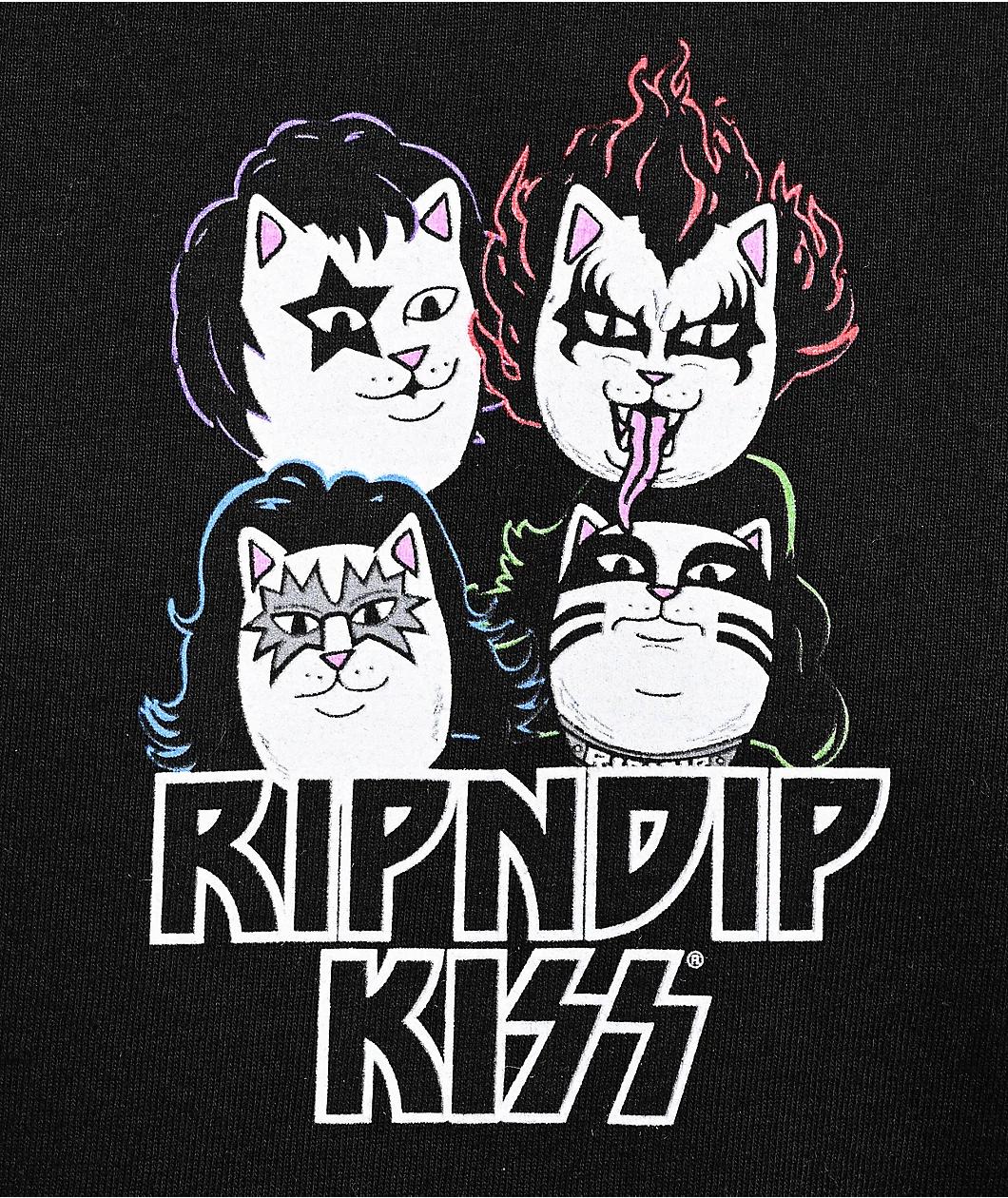 RIPNDIP x KISS Made For Lovin Black T-Shirt Product Image