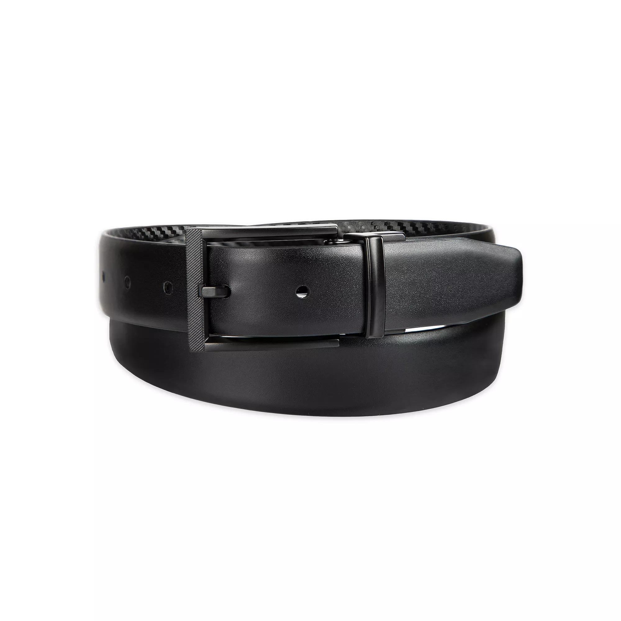 Men's Sonoma Goods For Life® Reversible Faux Carbon Fiber Feather Edge Belt, Size: Small, Black Product Image
