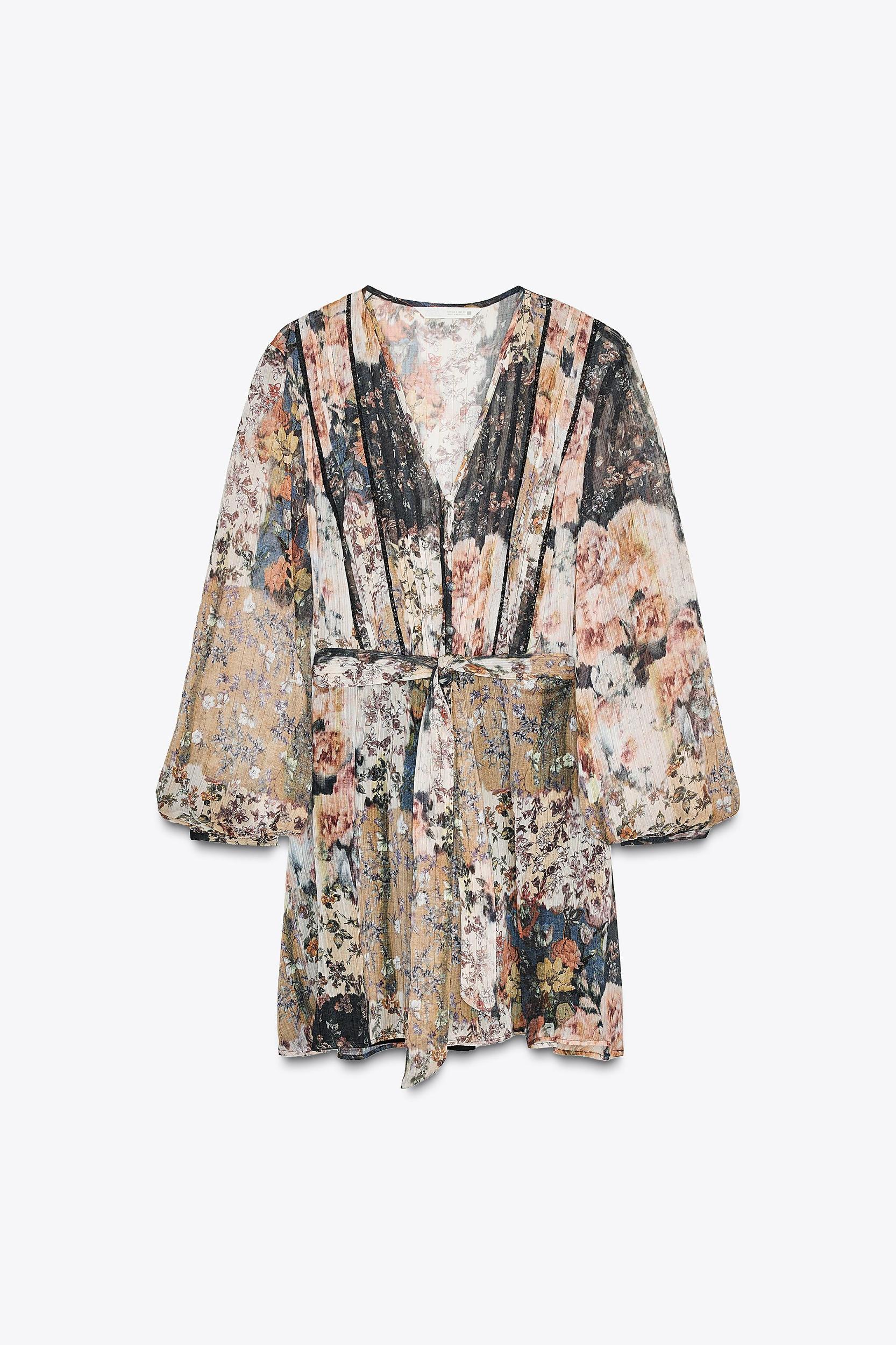 PRINTED BELTED MINI DRESS Product Image