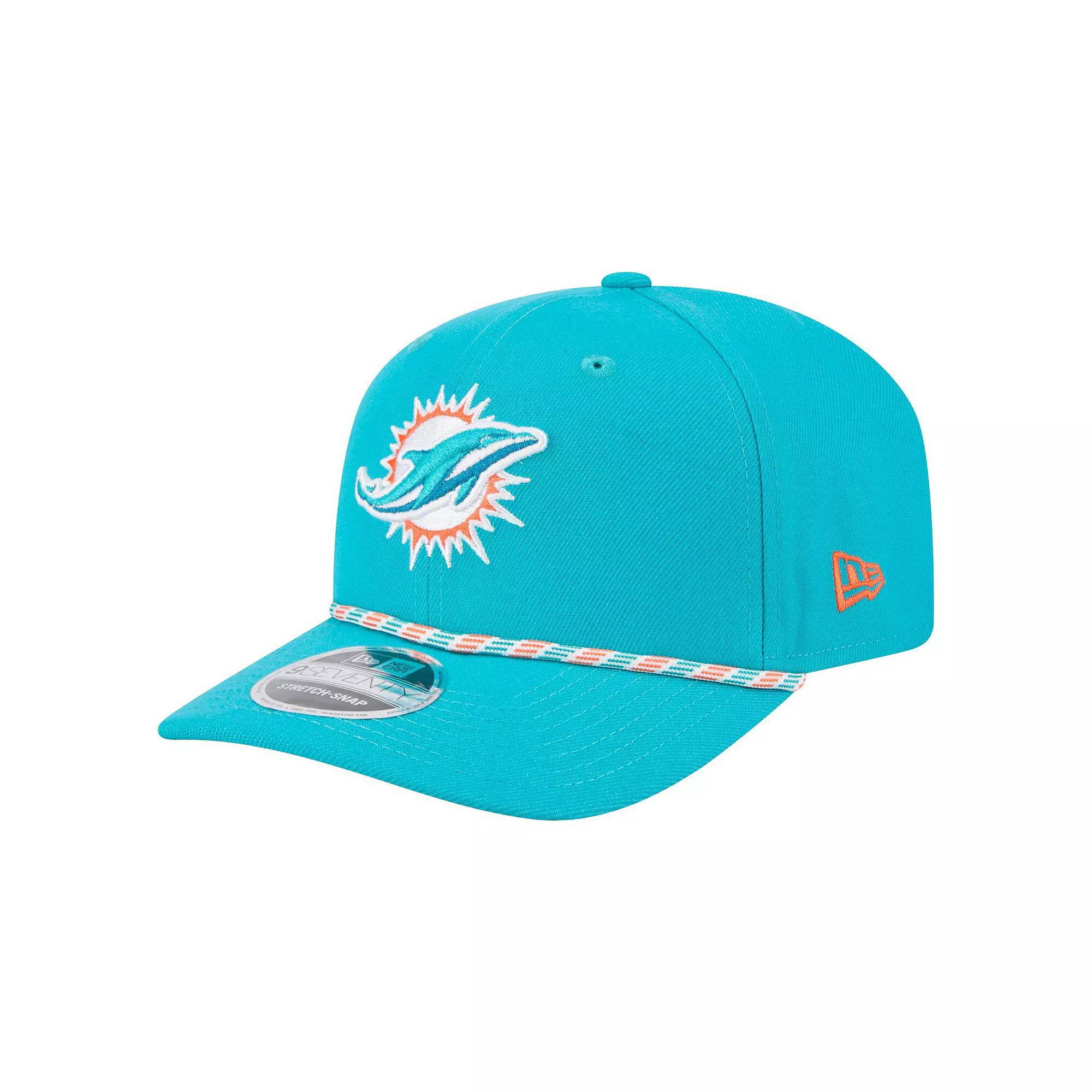 Men's New Era Aqua Miami Dolphins Gameday Multi Rope 9SEVENTY Stretch-Snap Hat, Turquoise A Product Image