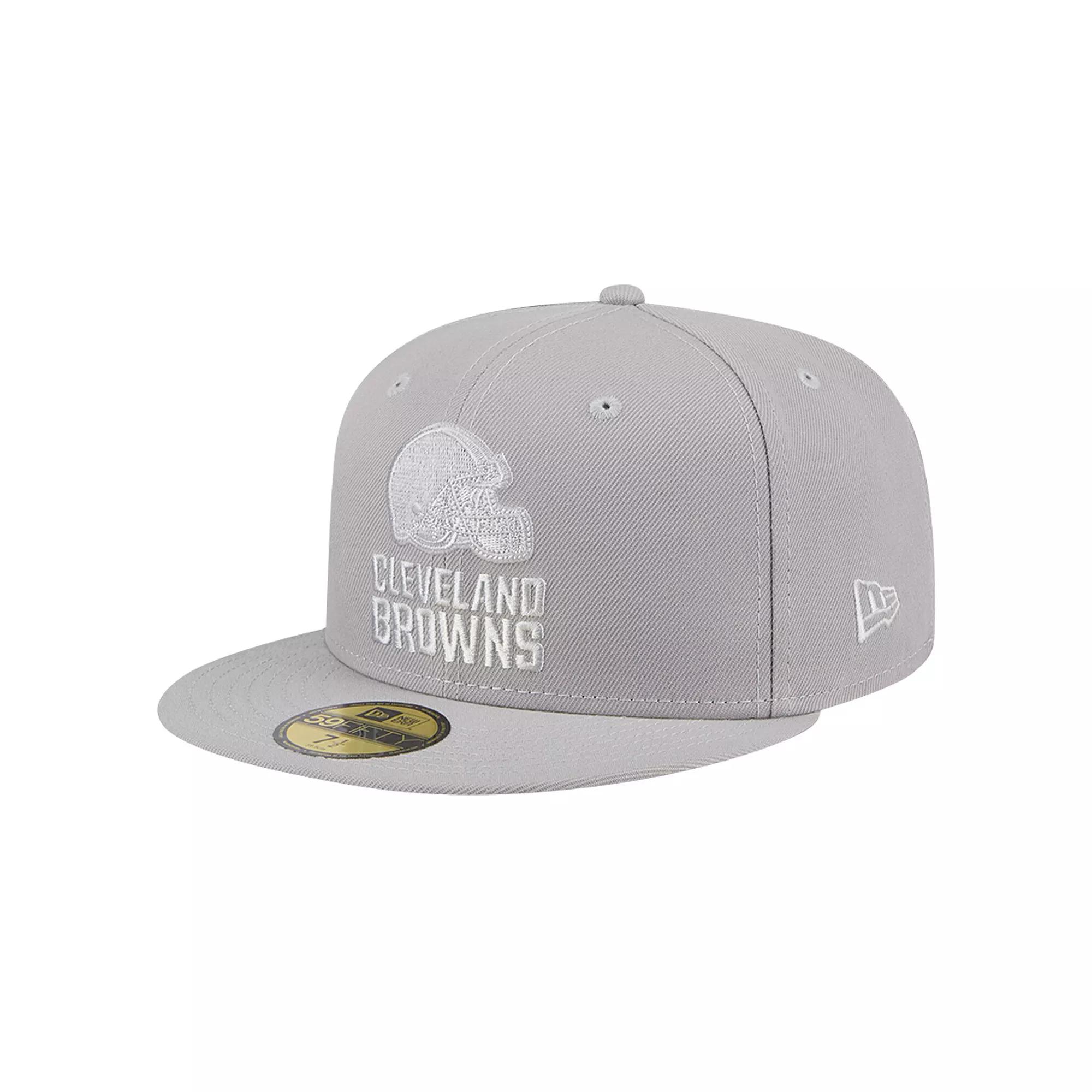 Men's New Era Gray Cleveland Browns Color Pack 59FIFTY Fitted Hat, Size: 7 1/2, Grey Product Image