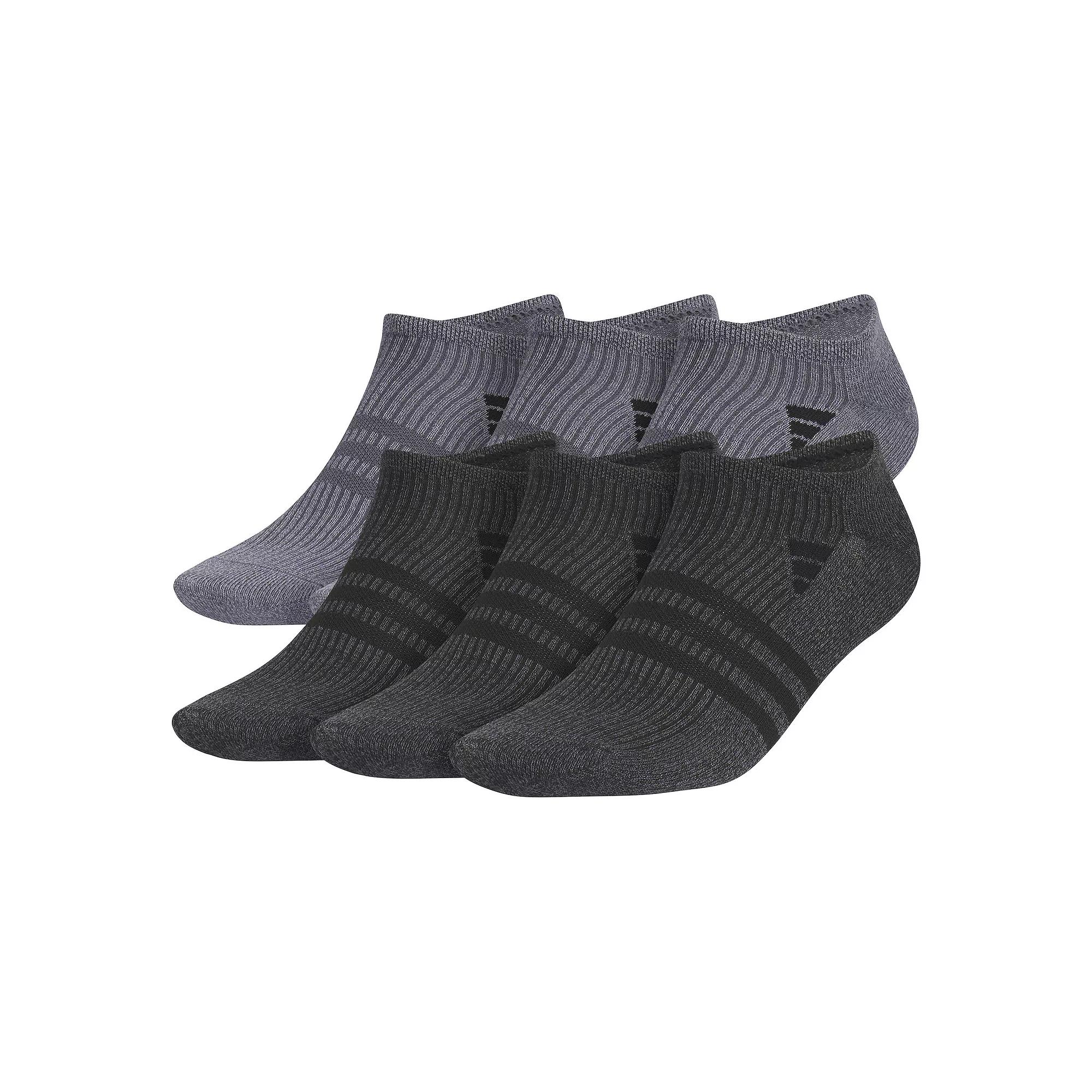 Men's adidas 6-Pack Superlite 3.0 No-Show Socks, Size: 8-12, Onix Gray Product Image