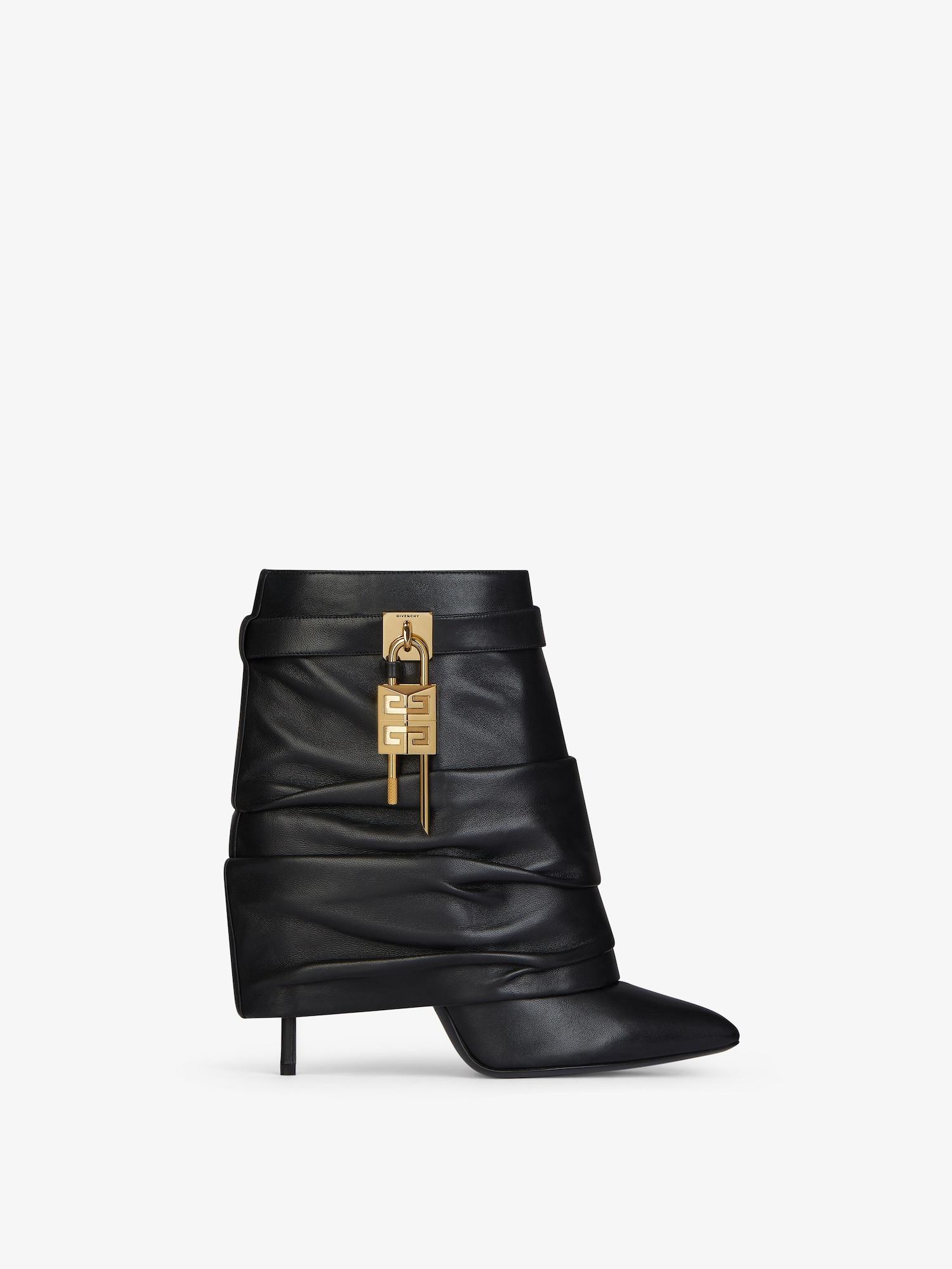 Shark Lock Stiletto ankle boots in nappa leather Product Image