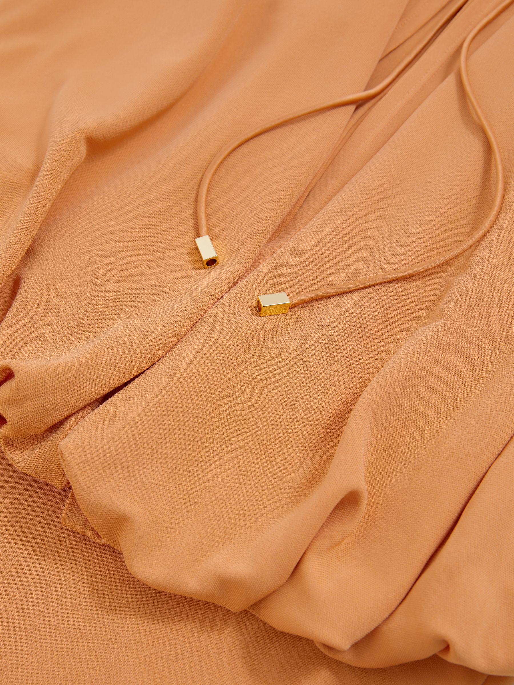 Atelier Drape Jersey Maxi Dress in Orange Product Image