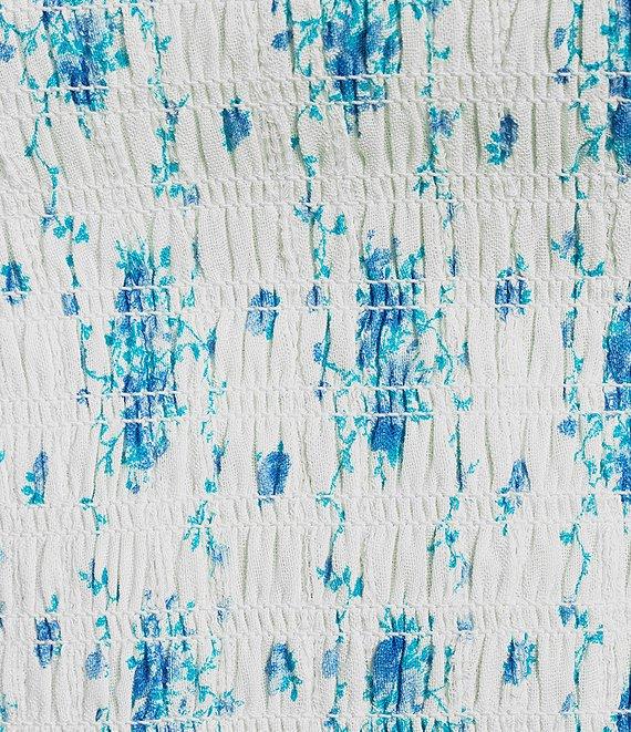 KatieJNYC Sunnie Smocked Tie Shoulder Coordinating Top Product Image