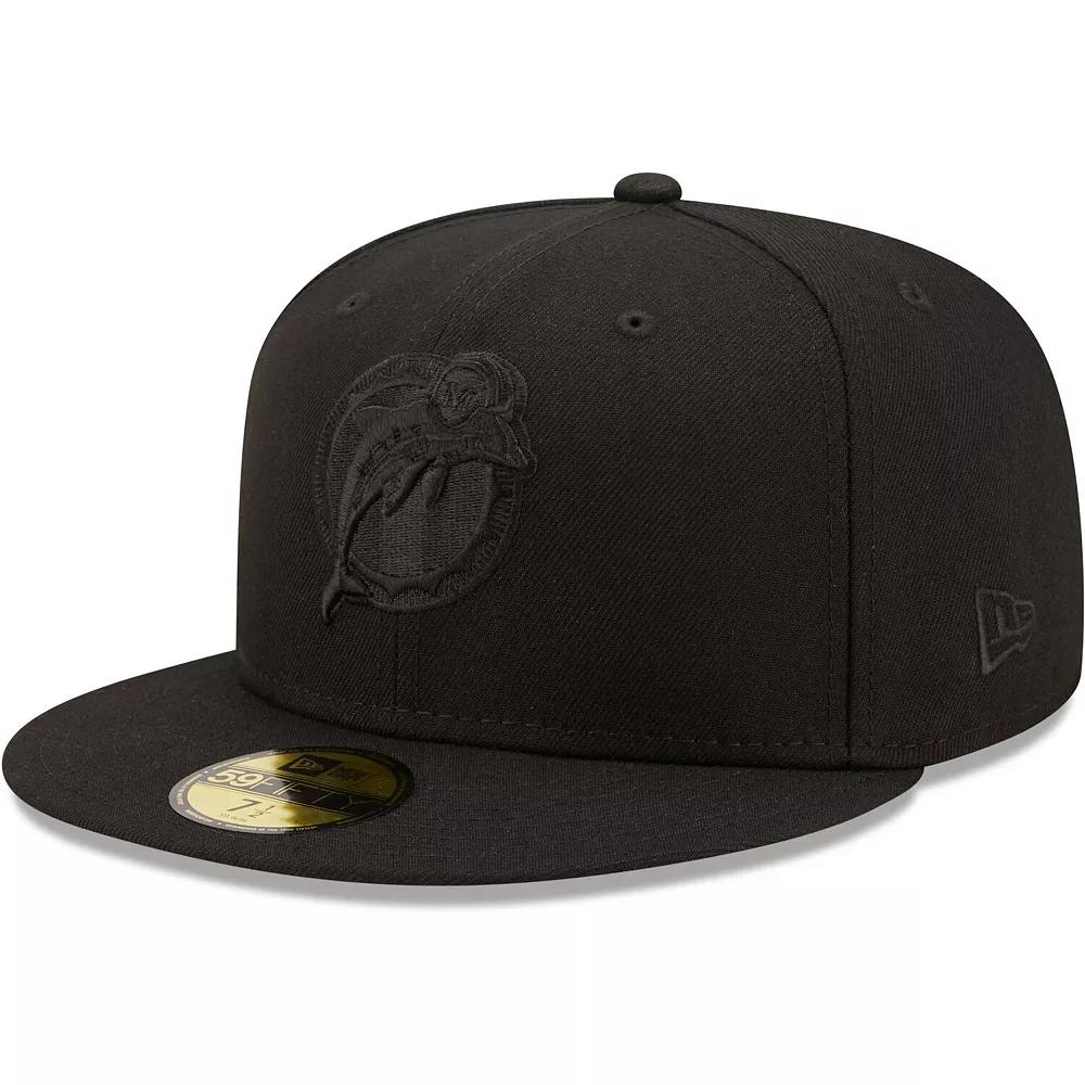 Men's New Era Philadelphia Eagles Black on Black Alternate Logo 59FIFTY Fitted Hat,  Product Image