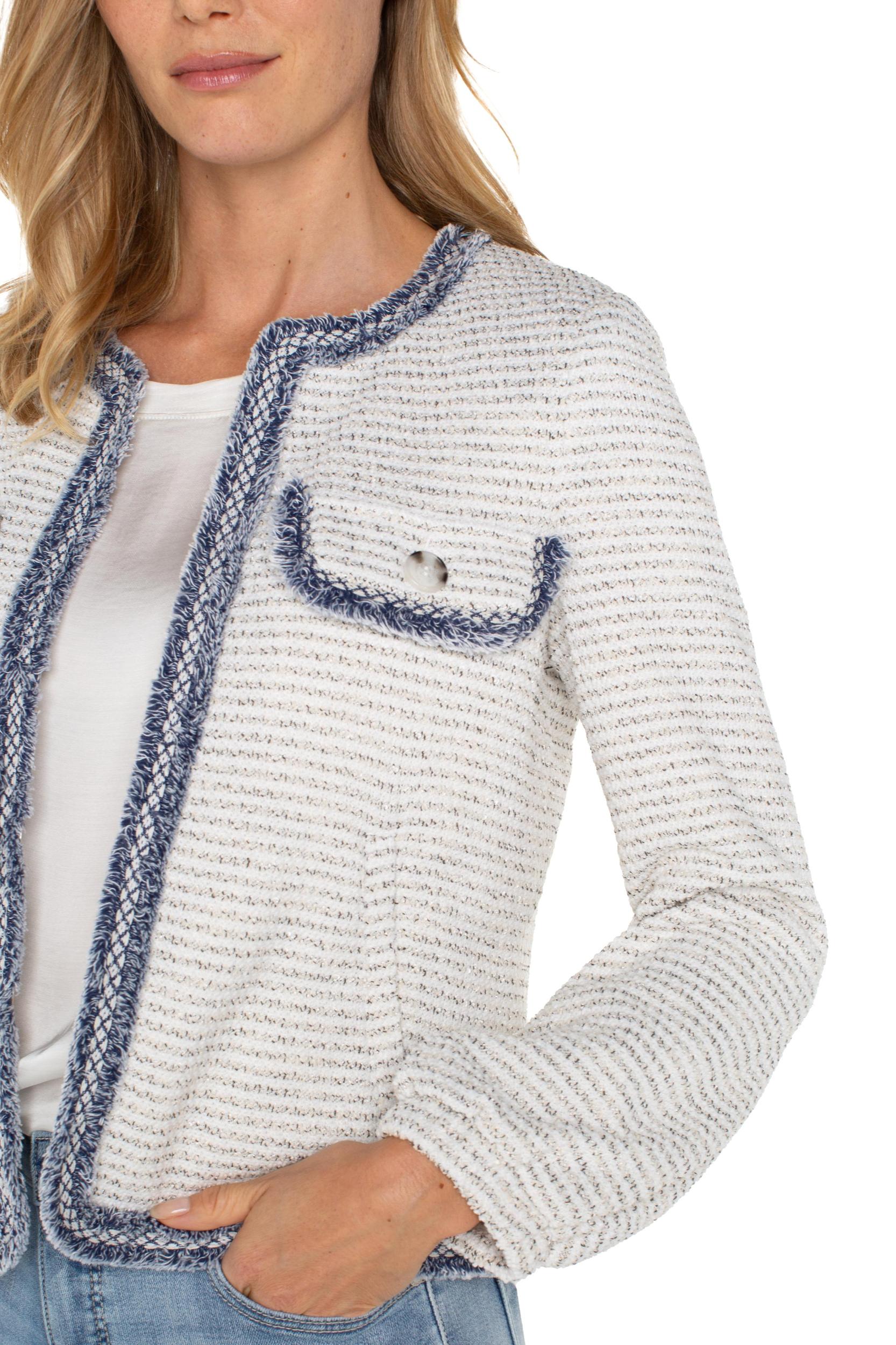 Boucle Collarless Jacket Product Image