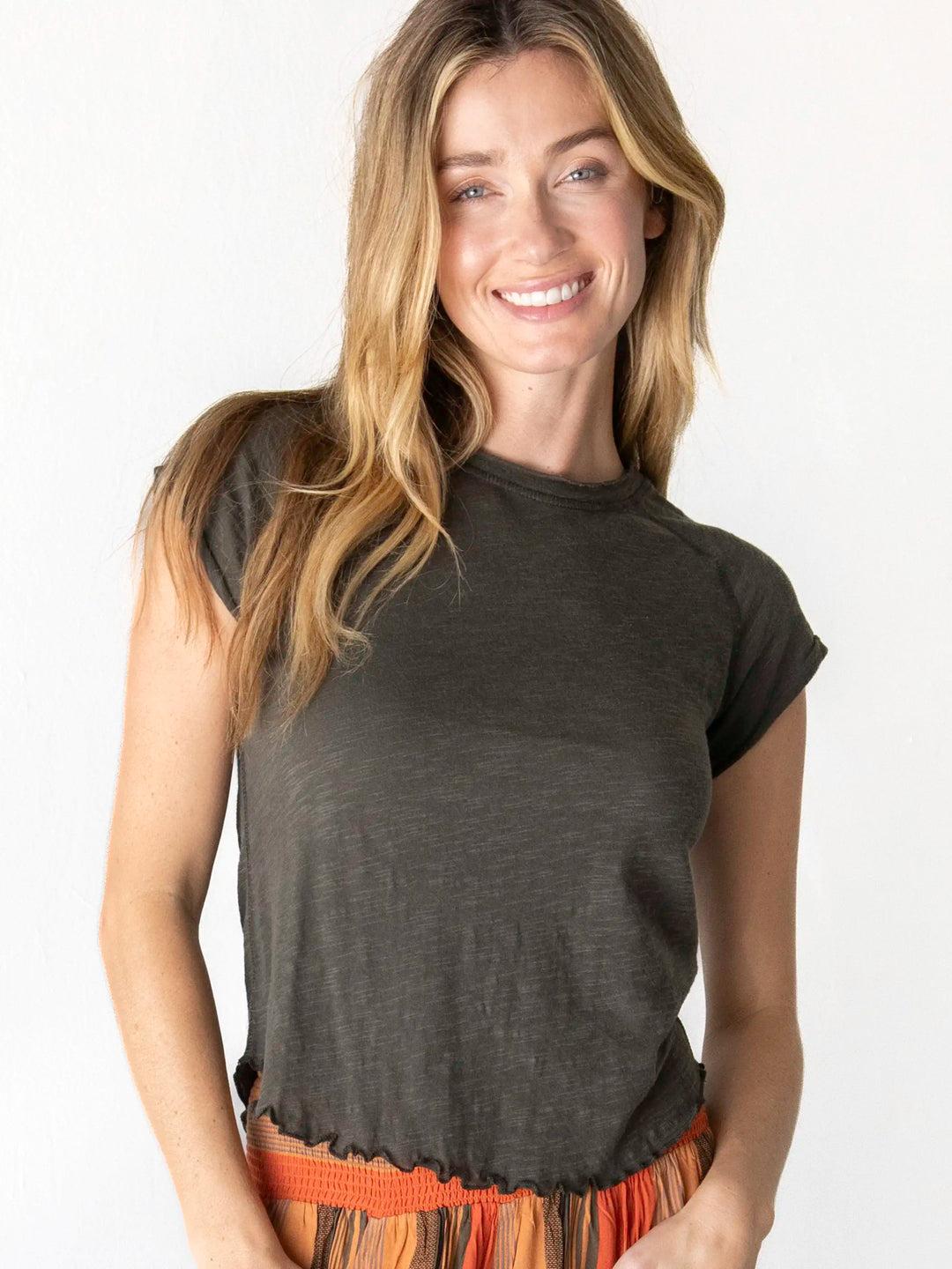 Lily Cotton Short Sleeve Tee Shirt Product Image