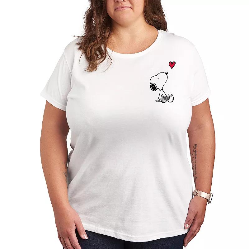 Women's Peanuts Snoopy Heart Graphic Tee,  Product Image