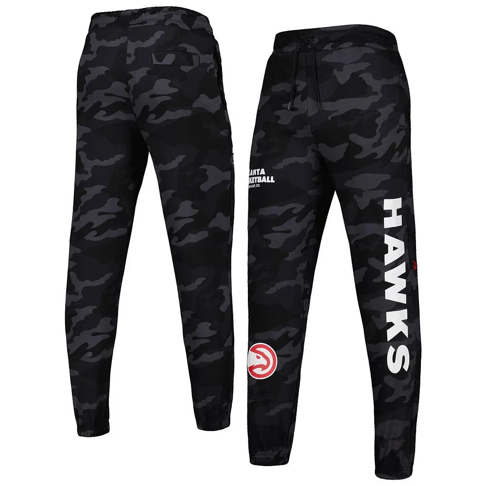 Men's New Era Black/Camo Atlanta Hawks Tonal Joggers, Size: 2XL Product Image