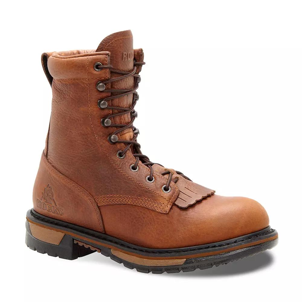 Rocky Original Ride Lacer 8-in. Waterproof Western Men's Work Boots,  Product Image