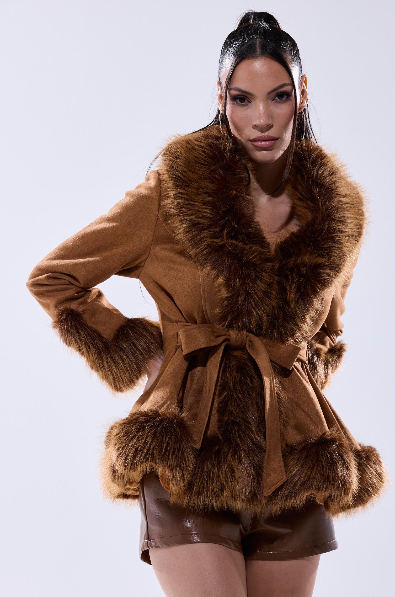SUEDE KENZY FUR TRIM MOTO Product Image